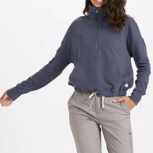 Vuori Sunnyside Half Zip Women's Half Zip Jacket Blue-Gray Azure (?) Medium - Picture 7 of 8